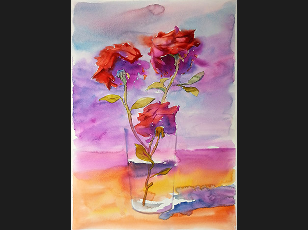 The scent of roses in love